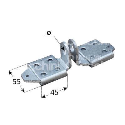 Ibfm 2212 occhioli mobili per lucchetti mm 55 x 45