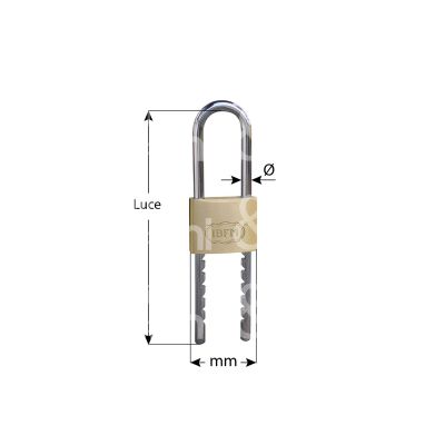 Ibfm 2250rls lucchetto ad arco regolabile mm 50 chiave piatta cifratura kd