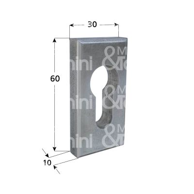 Ibfm 2305010 protettore per serramenti misura 60 x 30 profondita' mm 10 acciaio naturale