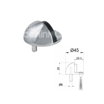 Ibfm 263o paracolpo per porta art. 263o zama ottonato Ø mm 45