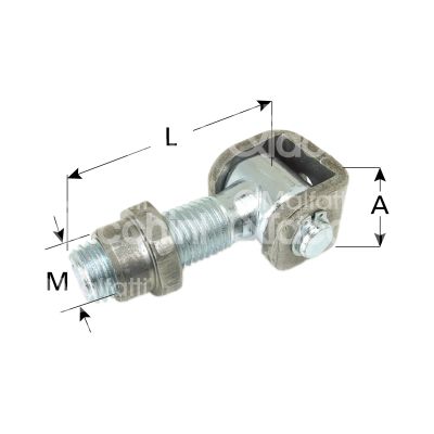 Ibfm 425020 cardine regolabile art. 425.020 battente acciaio zincato Ø m 20 l mm 90 h mm 38 portata kg 100