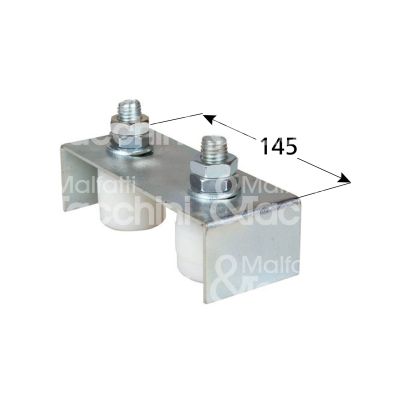 Ibfm 467/2 piastra guida per cancelli 2 rulli art. 467/2 acciaio zincato Ø mm 42 regolazione mm 25/54 l mm 145 h mm 45 p mm 58