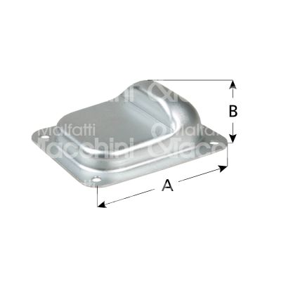 Ibfm 470vp arresto fine corsa art. 470/vp battente acciaio zincato fissaggio avvitare l mm 120 h mm 42