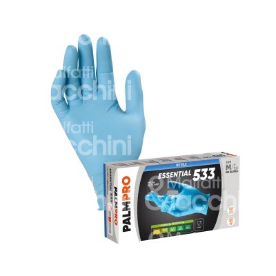 Icoguanti 533s guanto monouso nitril lite materiale nitrile taglia s colore azzurro spessore mm 0,05 lunghezza mm 240 confezione pz 100