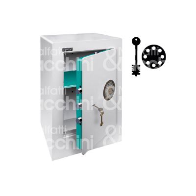 Juwel 6738 cassaforte orizzontale a chiave piÙ combinazione a disco a mobile l 375 x h 305 x p 290 n° catenacci 2 + 2