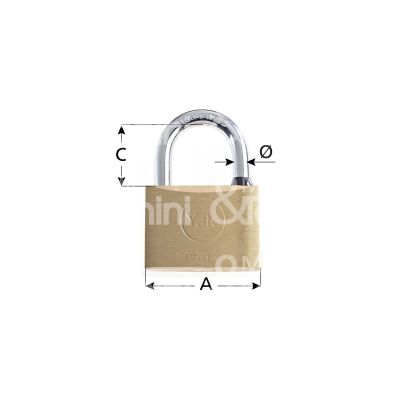 Yale 11040 lucchetto ad arco mm 40 chiave piatta cifratura kd