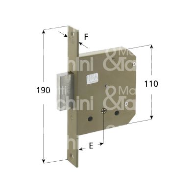 Yale 5632040 serratura infilare per infissi legno/ferro 4 mandate cilindro a spillo 40 laterale solo catenaccio