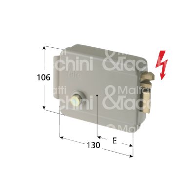 Yale 67400601 elettroserratura da applicare laterale e 60 dx foro tondo senza mandate