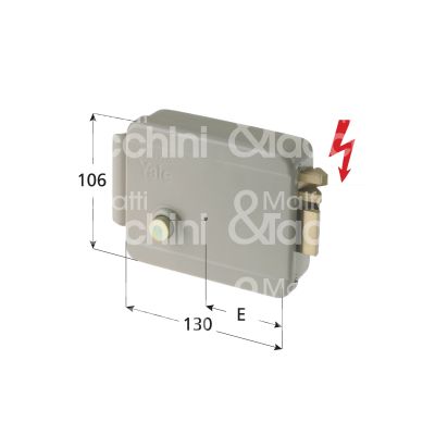 Yale 68400601 elettroserratura da applicare laterale e 60 dx foro tondo senza mandate