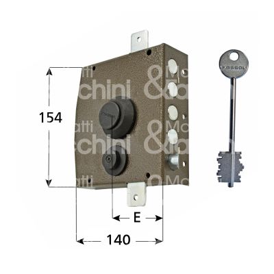 Kassel 1351 serratura applicare doppia mappa triplice e 65 dx 4 catenacci piÙ scrocco int. cat. 28