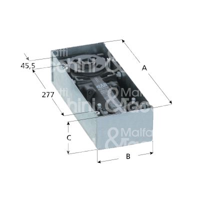 Mab 7700 chiudiporta pavimento forza 2÷4 105° portata kg max 170