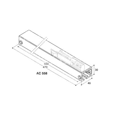 Mab ac558a braccio a slitta per 620/630 argento senza fermo