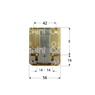 Metal group mg43275 serratura redosso e 15 ambidestra chiave a mappa rotazione 360° estrazione ottonata