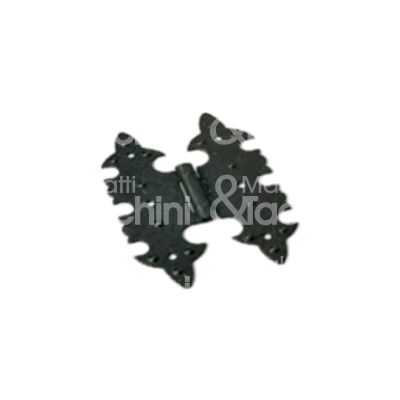 Metal group mg44035 cerniera per mobili piana art. mg44035 ferro battuto nero ingombro mm 38 x 70