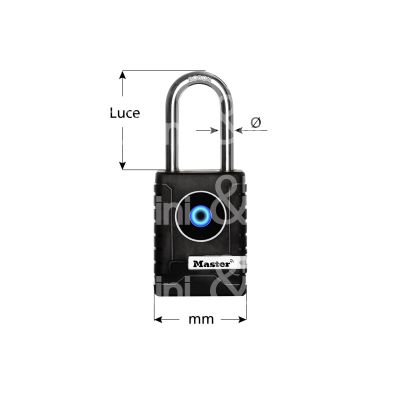 Master lock europe sas 4401eurlhe lucchetto a bluetooth art. 4401eurlhe mm 56 mm