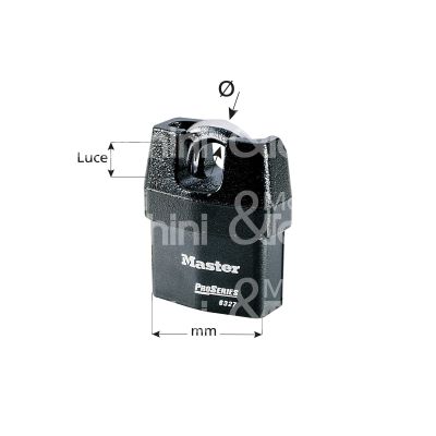 Master lock europe sas 6327eurdcc lucchetto per serranda corazzato mm 66 chiave piatta cifratura kd