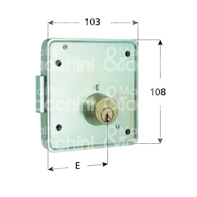 Mg 423551 serratura per cancello da applicare solo catenaccio e 55 dx cilindro tondo fisso 2 mandate