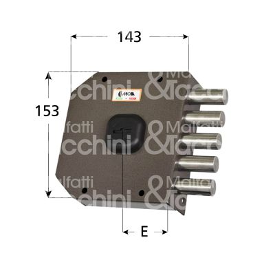 Moia a411sx serratura applicare doppia mappa laterale e 63 sx 5 catenacci int. cat. 26