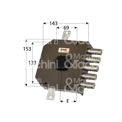 Moia a413dx serratura applicare doppia mappa triplice e 63 dx 5 catenacci int. cat. 26