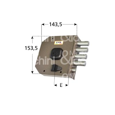 Moia g416dx serratura applicare doppia mappa quintuplice e 63 dx 4 catenacci piÙ scrocco int. cat. 25