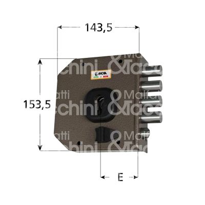 Moia g452dxb serratura applicare a cilindro laterale e 63 dx 4 catenacci piÙ scrocco int. cat. 25