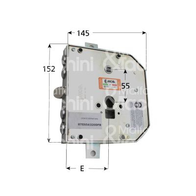 Moia te654220d serratura blindata a cilindro triplice e 73 dx 4 catenacci piÙ scrocco int. cat. 22 sporg. 3