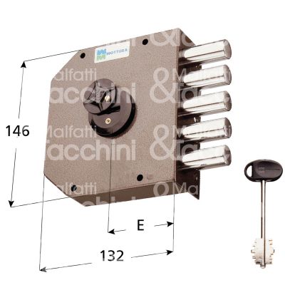 Mottura 20520dx serratura applicare doppia mappa triplice e 63 dx 5 catenacci int. cat. 28