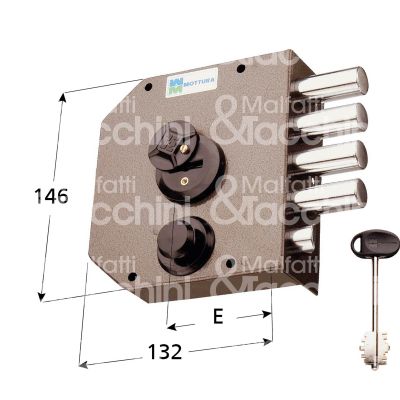 Mottura 20550dx serratura applicare doppia mappa quintuplice e 63 dx 4 catenacci piÙ scrocco int. cat. 25