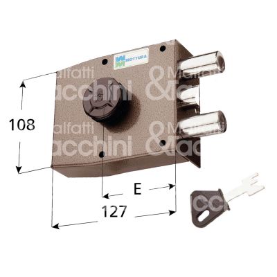 Mottura 30411dx serratura applicare pompa Ø 30 laterale e 63 2 catenacci piÙ scrocco int. fiss. 60 x 92