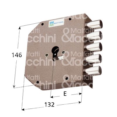 Mottura 38620dx serratura applicare a cilindro triplice e 63 dx 5 catenacci int. cat. 25