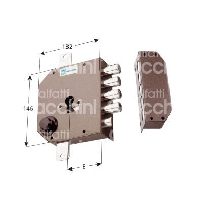 Mottura 38630dxt serratura applicare a cilindro con trappola triplice e 63 dx 4 catenacci piÙ scrocco int. cat. 25