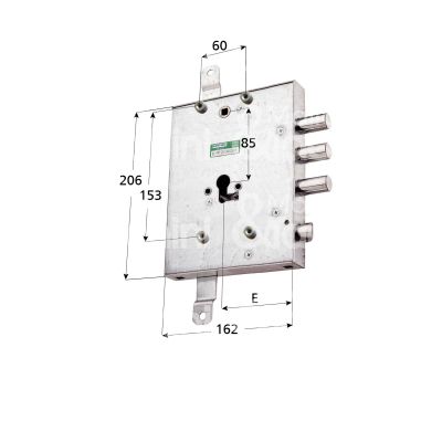 Mottura 898571grd9 serratura blindata a cilindro per gardesa triplice e 89 dx 3 catenacci piÙ scrocco int. cat. 37 sporg. 5