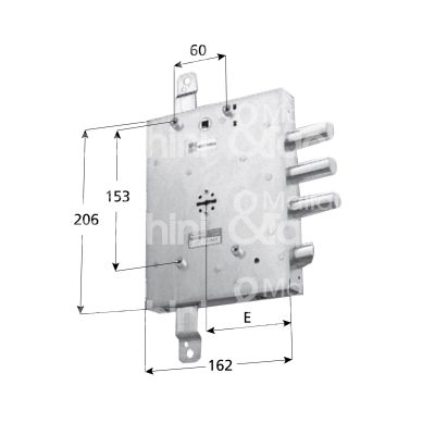 Mottura 89r571gdu serratura blindata doppia mappa per gardesa triplice e 89 dx 3 catenacci piÙ scrocco int. cat. 37 sporg. 3