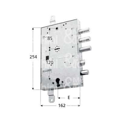 Mottura 89r587gd18 serratura plurisistema con cilindro indipendente per gardesa triplice e 89 dx 3 catenacci piÙ scrocco e 1 servizio int. cat. 37 sporg. 3,5