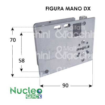 Mottura 91062bdx nucleo ricambio dx chiavi : 3 lunghezza 40 cifratura kd