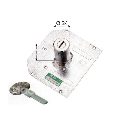 Mottura 91113c108e cilindro per serrature a pompa 80 mm Ø 30 chiave punzonata profilo c10 cifratura kd cromo lucido