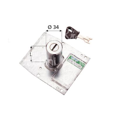 Mottura 91156 cilindro per serrature a pompa 60 mm Ø 34 chiave a pompa cifratura kd cromo lucido