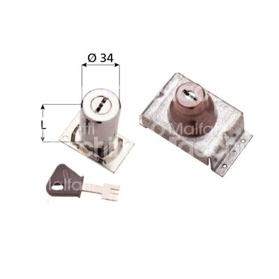 Mottura 91176 cilindro per serrature a pompa 80 mm Ø 34 chiave a pompa cifratura kd cromo lucido