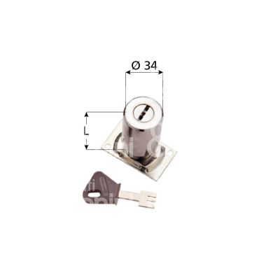 Mottura 91194 cilindro per serrature a pompa 70 mm Ø 34 chiave a pompa cifratura kd cromo lucido