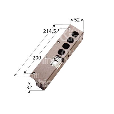 Mottura 94080vddmn ferrogliera elettrica da applicare con fermo dx 12v mm 214,5 x 32 x 52 con antiripetitore