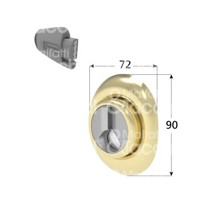 Mottura df371p0nbrc3 defender df37 protettore magnetico a molla chiave magnetica interasse fori mm 38 misura Ø 54,5 profondita' mm 12 - 22 bronzato