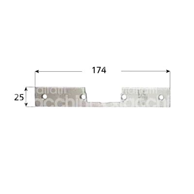 Nuova feb 16182 frontale corto ambidestra mm 25 x 174