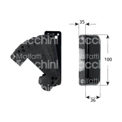 Nuova feb 16503/1 incontro elettrico per antipanico senza fermo ambidestra 6 - 12v mm 100 x 36 x 35 con antiripetitore