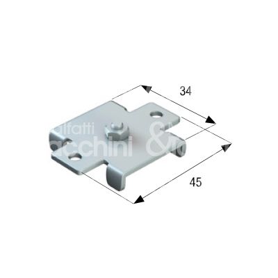 Omge 14 staffa applicazione profilo superiore art. 14 acciaio roll-ge 10 l mm 34 p mm 45