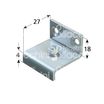 Omge 15 staffa applicazione profilo superiore art. 15 acciaio roll-ge 10 l mm 30 h mm 17,3 p mm 27,5