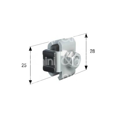 Omge 162 fermaporte per profilo superiore art. 162 acciaio roll-ge 150