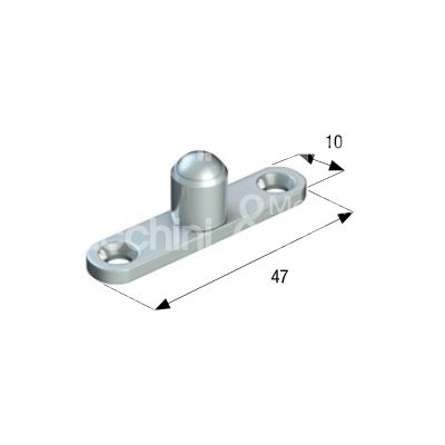 Omge 302006 guida con bussola rotante art. 302 acciaio roll-ge 10 Ø mm 10 l mm 47 p mm 10