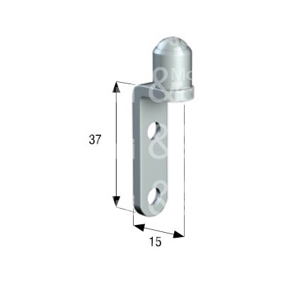 Omge 304006 guida con bussola rotante art. 304 acciaio roll-ge 10 Ø mm 10 h mm 37 p mm 15