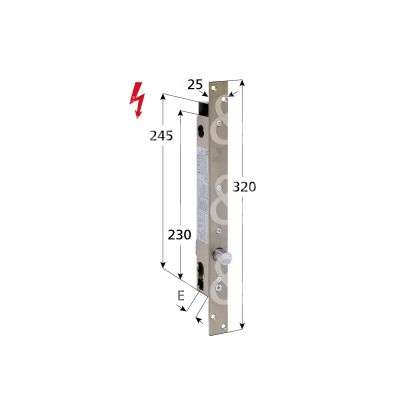 Opera 2580025 elettropistone e 25 ambidestra senza quadro maniglia chiusa in assenza corrente tensione 12 - 24v dc