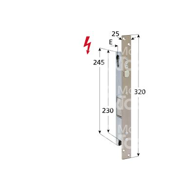 Opera 5503625 elettropistone e 25 ambidestra senza quadro maniglia aperta in assenza corrente tensione 12 - 24v dc